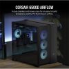 CORSAIR Ház 6500D AIRFLOW Dual Chamber, Tápegység nélkül, Edzett Üveg, fekete