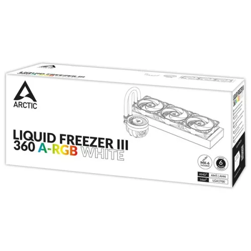 ARCTIC COOLING CPU hűtő Liquid Freezer III 360 A-RGB (vízhűtés), Univerzális Fehér
