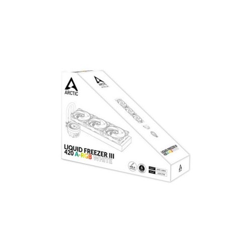 ARCTIC COOLING CPU hűtő Liquid Freezer III 420 A-RGB (vízhűtés), Univerzális Fehér