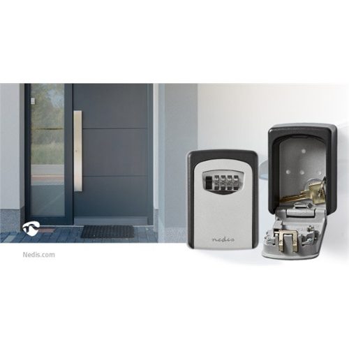 Nedis KEYCC01GY számzáras kulcs széf (kulcsszéf), beltéri és kültéri használatra