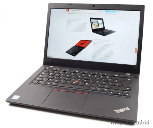 Lenovo ThinkPad L480 / i5-8350U / 16GB / 256 NVME / CAM / HD / EU / Integrált / A /  használt laptop