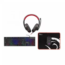   WHITE SHARK COMANCHE-3 gamer combo billentyűzet (magyar) + egér + fejhallgató + egérpad