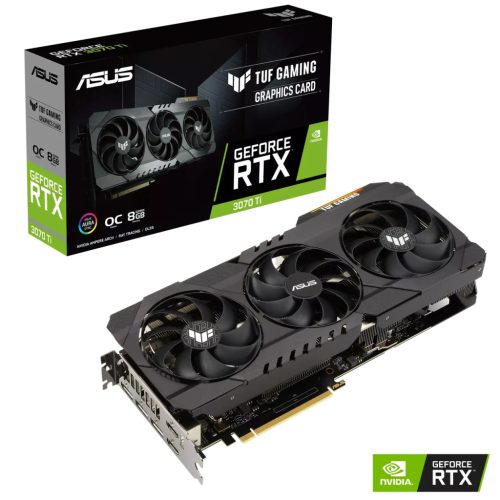 ASUS nVidia RTX 3070 Ti TUF Gaming OC 8GB használt videókártya