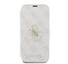 Guess 4G Metal Logo iPhone 16 flip/oldalra nyíló tok, rózsaszín GUBKP16S4GMGPI