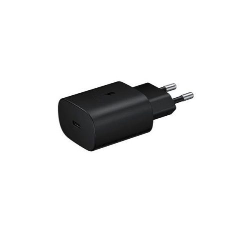 Samsung EP-TA800EBE kompatibilis hálózati töltő adapter Type-C, 25W, fekete, (No logo)