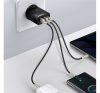 Baseus Compact gyorstöltő adapter 30W Type-C + 2XUSB, fekete