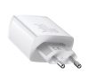 Baseus Compact gyorstöltő adapter 30W Type-C + 2XUSB, fehér