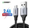 Ugreen USB / microUSB töltő- és adatkábel, 0,25m, fekete