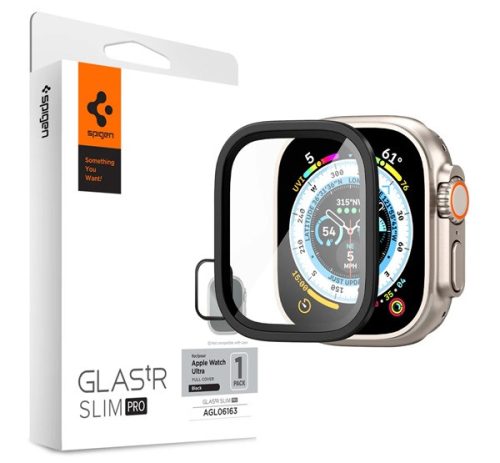 Spigen Glas.tR Slim Pro Apple Watch Ultra 2/1 (49mm) tempered kijelzővédő fólia, fekete