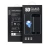 Apple iPhone 15 Pro, 5D Full Glue hajlított tempered glass kijelzővédő üvegfólia, fekete