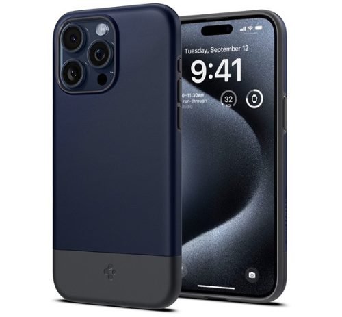 Spigen Style Armor Apple iPhone 15 Pro tok, MagSafe Midnight Indigo, kék