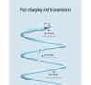 Nillkin Flowspeed Type-C / Lightning  szilikon kábel, 27 W kék