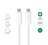 4smarts PremiumCord USB Type-C töltő- és adatkábel, 240W, 3m, fehér