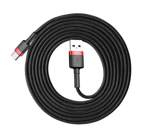 Baseus Cafule USB / Type-C töltő- és adatkábel, 2A, 2m, piros-fekete