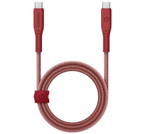 Energea kabel Flow Type-C / Type-C szövet gyorstöltő- és adatkábel, 1.5m, 240W, 5A, piros