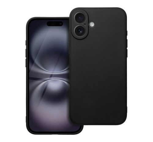 Matt Apple iPhone 16 Plus szilikon tok, fekete